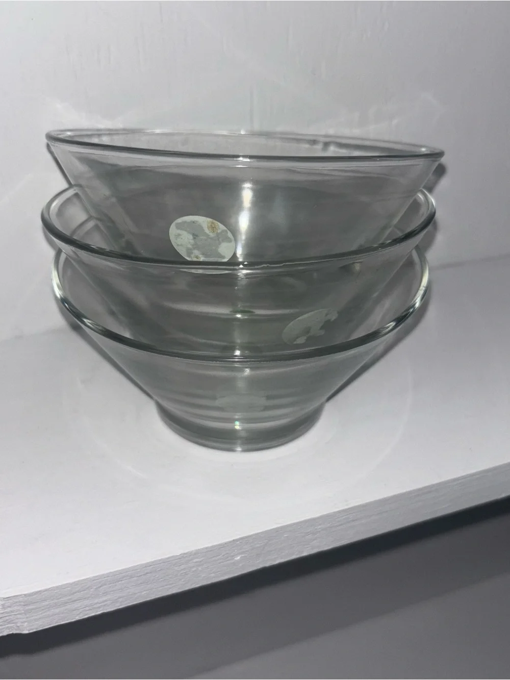 Vintage Y2K Set of 3 Glass Tea Light Candle Holders